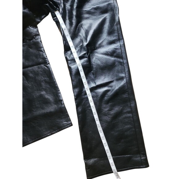 Agolde Recycled Leather Cropped Ren Pants Womens 27 Detox Black Minimalist Punk - Picture 9 of 9